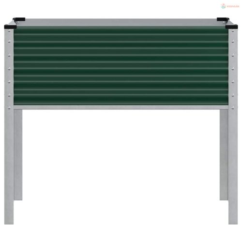 Zöld acél kerti virágláda 100 x 45 x 90 cm