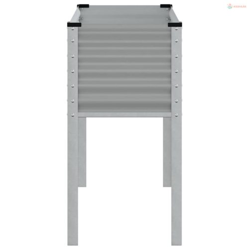 Szürke acél kerti növénytartó 100 x 45 x 90 cm