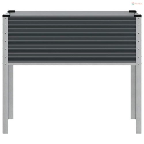 Antracit színű acél kerti virágláda 100 x 45 x 90 cm