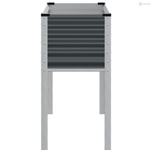 Antracit színű acél kerti virágláda 100 x 45 x 90 cm