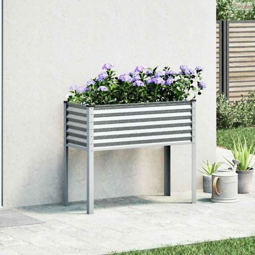 Horganyzott acél kerti virágláda 100 x 45 x 90 cm