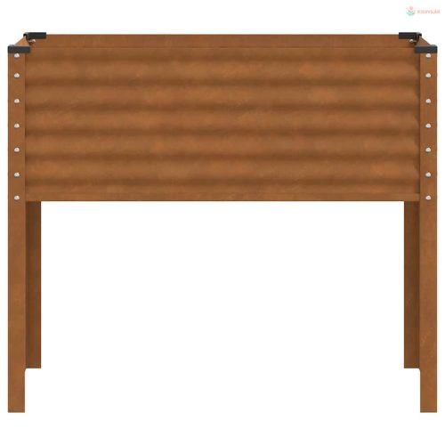 Kerti virágláda 100 x 45 x 90 cm időjárásálló acélból