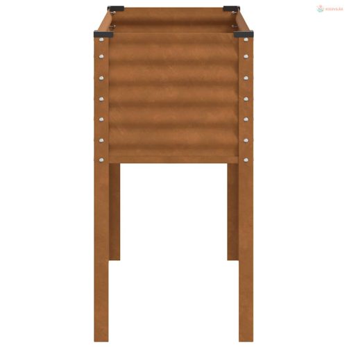 Kerti virágláda 100 x 45 x 90 cm időjárásálló acélból