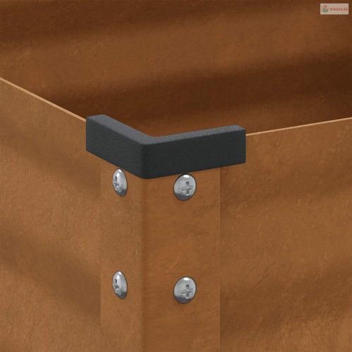 Kerti virágláda 100 x 45 x 90 cm időjárásálló acélból