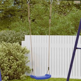   Kék egyszemélyes kültéri hinta gyerekeknek állítható kötéllel