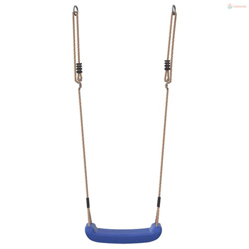 Kék egyszemélyes kültéri hinta gyerekeknek állítható kötéllel