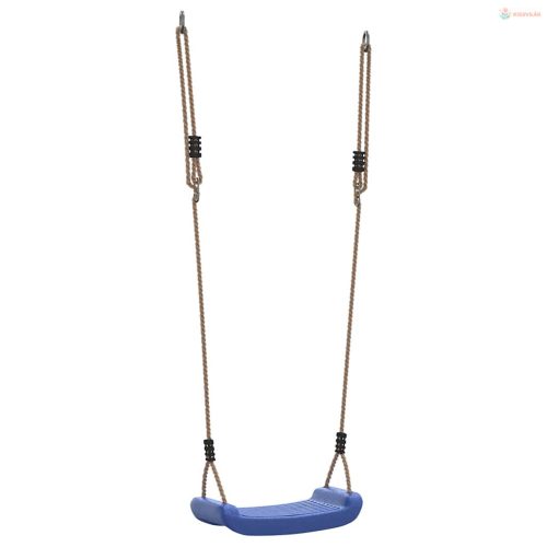 Kék egyszemélyes kültéri hinta gyerekeknek állítható kötéllel
