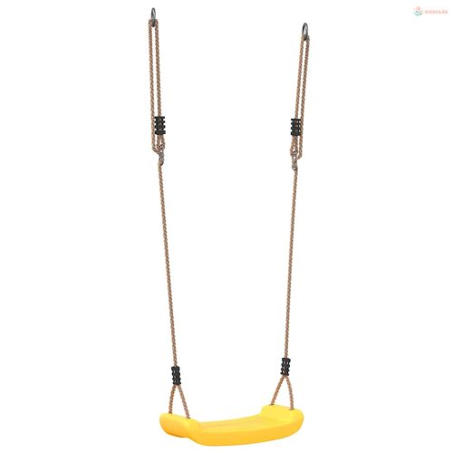 Egyszemélyes sárga kültéri hinta gyerekeknek állítható kötéllel