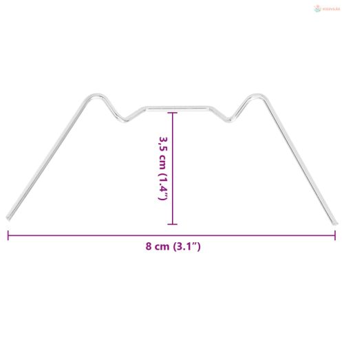 100 db W-alakú horganyzott acél kapocs melegházhoz