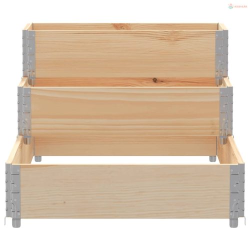 3 szintes tömör fenyőfa magaságyás 120 x 80 cm