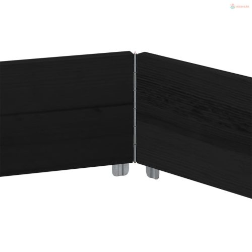 Fekete tömör fenyőfa hatszögű magaságyás 160 x 160 cm