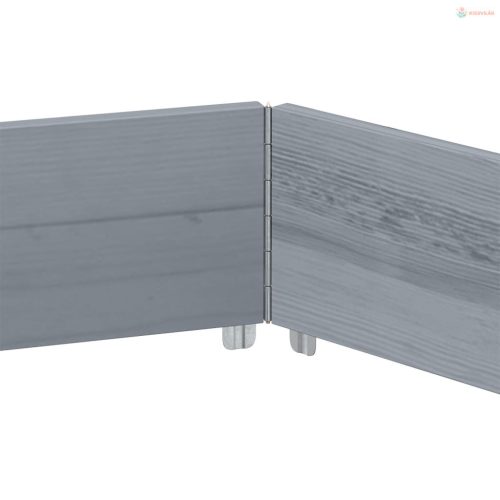 Szürke tömör fenyőfa hatszögű magaságyás 160 x 160 cm