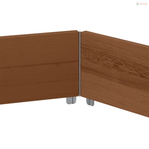 Barna tömör fenyőfa hatszögű magaságyás 160 x 160 cm