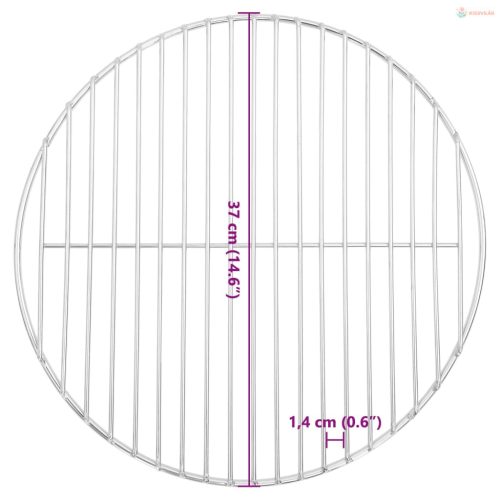 Kerek 304 rozsdamentes acél BBQ grillrács Ø37 cm