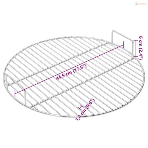 Kerek 304 rozsdamentes acél BBQ grillrács fogantyúval Ø44,5 cm
