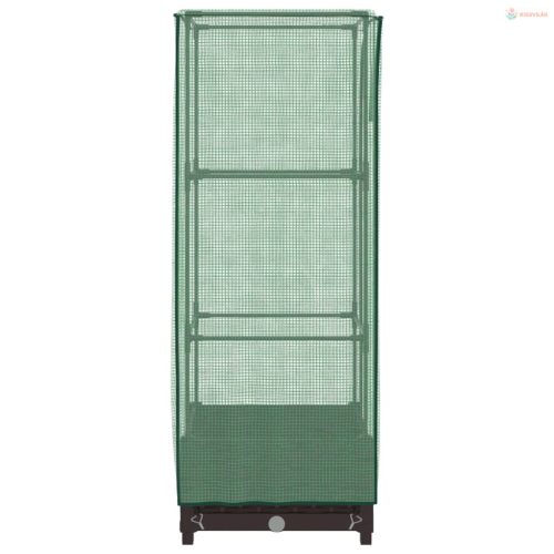 Rattan megjelenésű magaságyás melegháztakaróval 40x40x123 cm