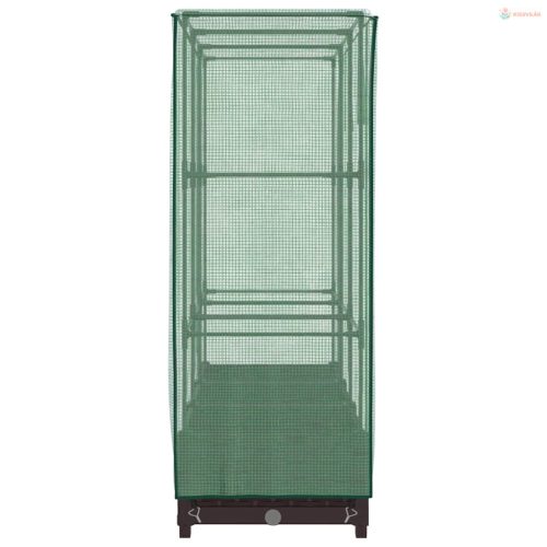 Rattan megjelenésű magaságyás melegháztakaróval 120x40x123 cm
