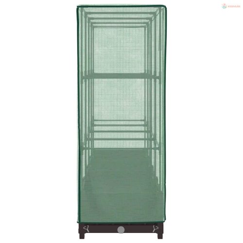 Rattan megjelenésű magaságyás melegháztakaróval 160x40x123 cm