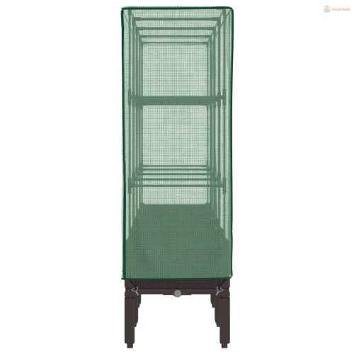 Rattan megjelenésű magaságyás melegháztakaróval 160x40x140 cm