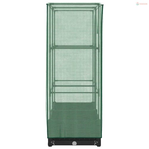 Rattan megjelenésű magaságyás melegháztakaróval 80x40x123 cm