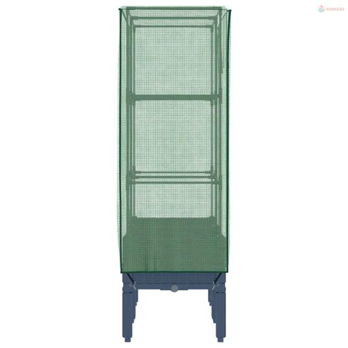 Rattan megjelenésű magaságyás melegháztakaróval 80x40x140 cm