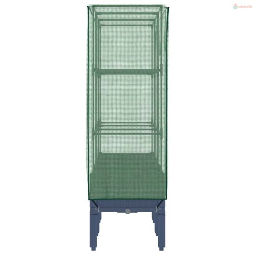 Rattan megjelenésű magaságyás melegháztakaróval 120x40x140 cm