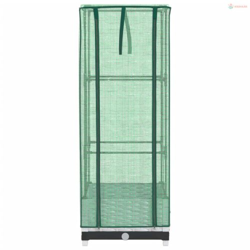 Rattan megjelenésű magaságyás melegháztakaróval 40x40x123 cm