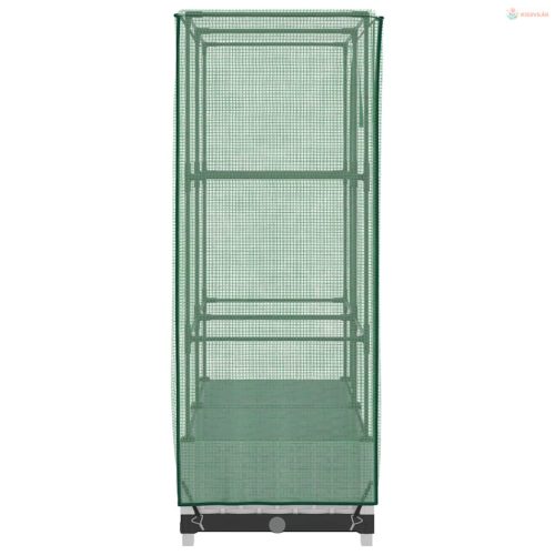 Rattan megjelenésű magaságyás melegháztakaróval 80x40x123 cm