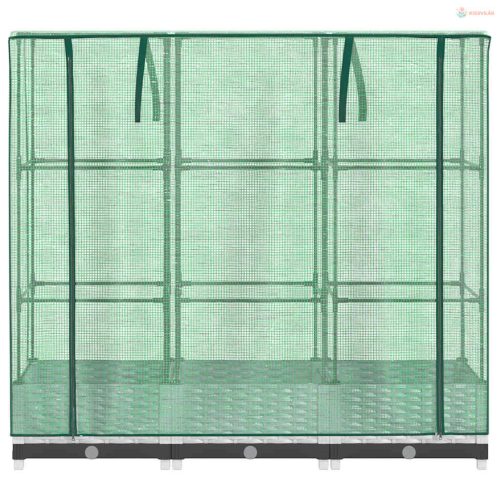 Rattan megjelenésű magaságyás melegháztakaróval 120x40x123 cm