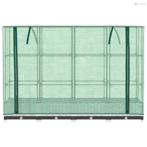 Rattan megjelenésű magaságyás melegháztakaróval 160x40x123 cm