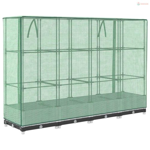 Rattan megjelenésű magaságyás melegháztakaróval 160x40x123 cm