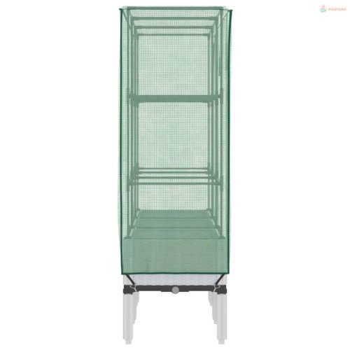 Rattan megjelenésű magaságyás melegháztakaróval 120x40x140 cm