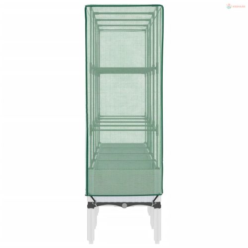 Rattan megjelenésű magaságyás melegháztakaróval 160x40x140 cm