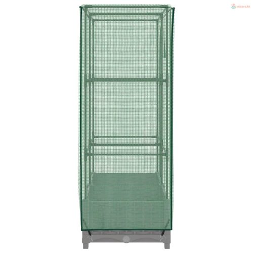 Rattan megjelenésű magaságyás melegháztakaróval 80x40x123 cm