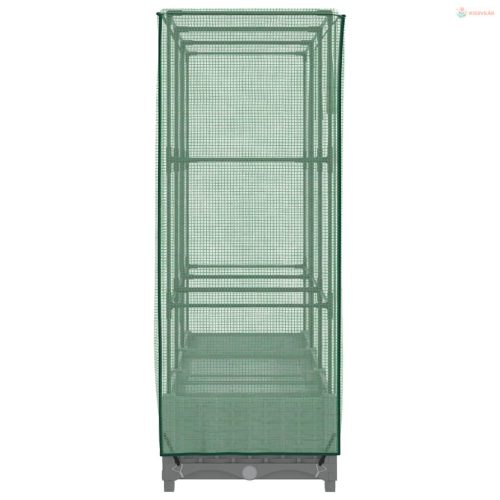 Rattan megjelenésű magaságyás melegháztakaróval 120x40x123 cm