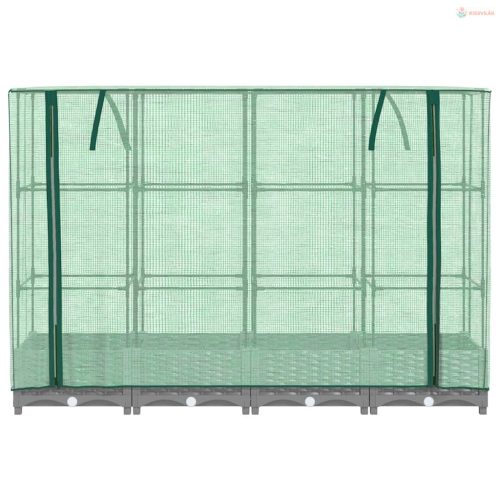 Rattan megjelenésű magaságyás melegháztakaróval 160x40x123 cm