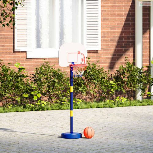 Kosárlabda állvány labdával és pumpával Állítható 90/121 cm