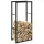 Tűzifa állvány Fekete 55x30x116 cm Acél