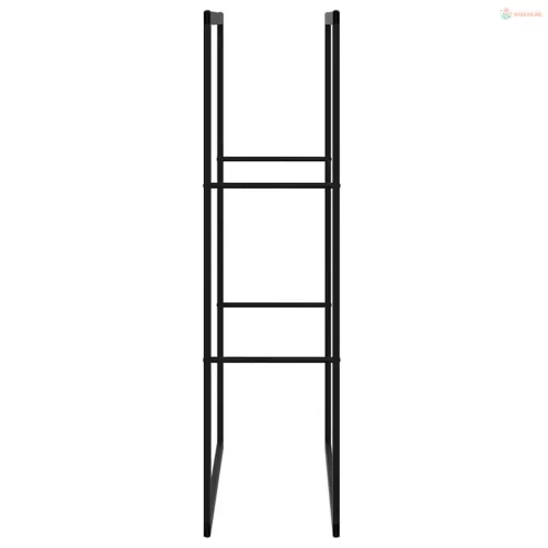 Tűzifa állvány Fekete 55x30x116 cm Acél