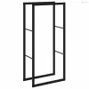 Tűzifa állvány Fekete 55x30x116 cm Acél