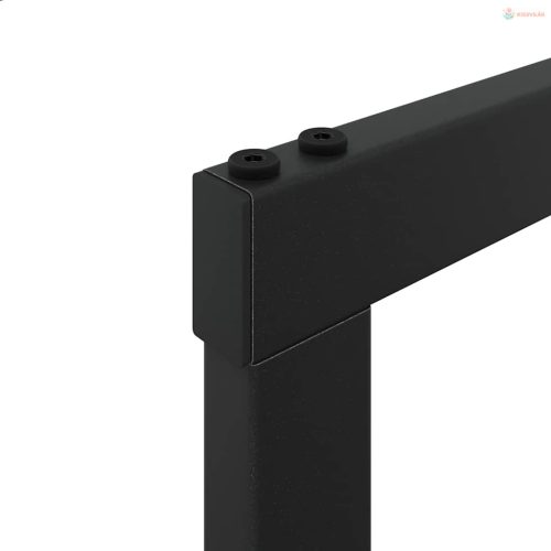 Tűzifa állvány Fekete 110x30x61 cm Acél