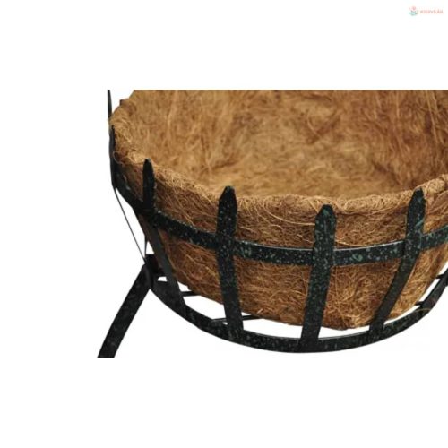 Napelemes viragkosár LED világítással