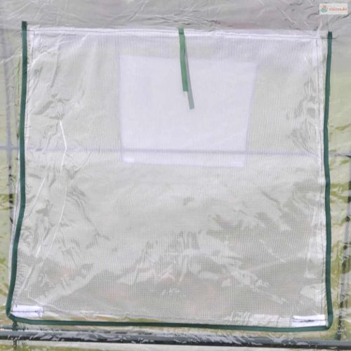 Nagyméretű hordozható kültéri melegház bejárattal