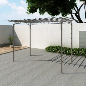 Rózsa Boltív Kerti Pavilon Acél Kerti Dekoráció