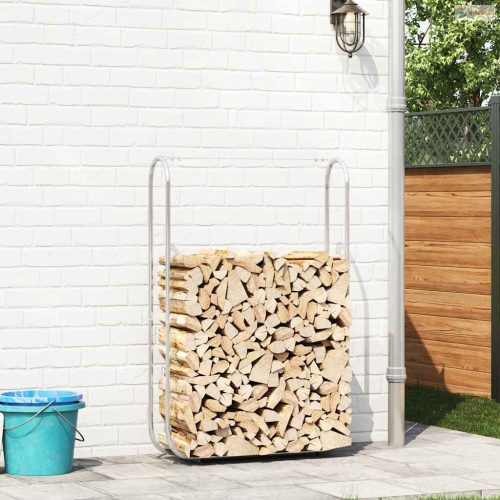 Horganyzott acél tűzifatároló 100x25x150 cm