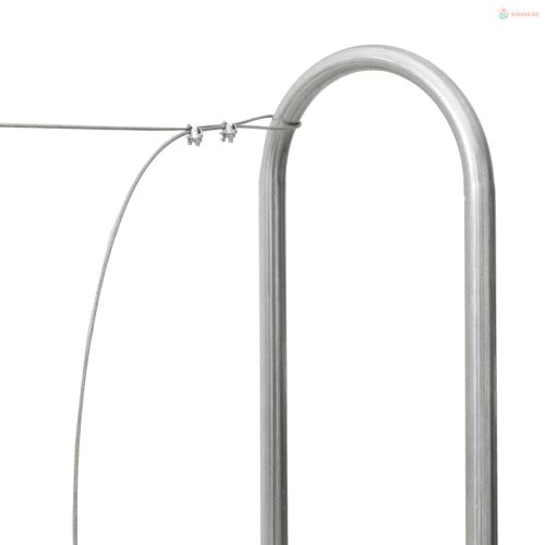 Horganyzott acél tűzifatároló 100x25x150 cm