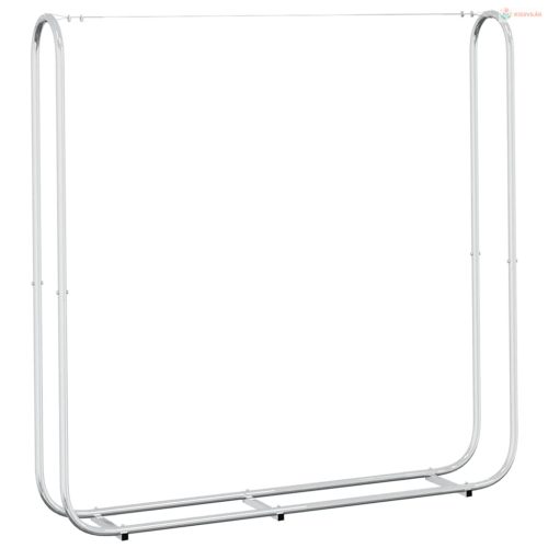 Horganyzott acél tűzifatároló 150x25x150 cm