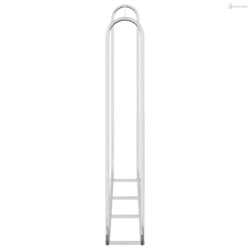 Horganyzott acél tűzifatároló 200x25x150 cm