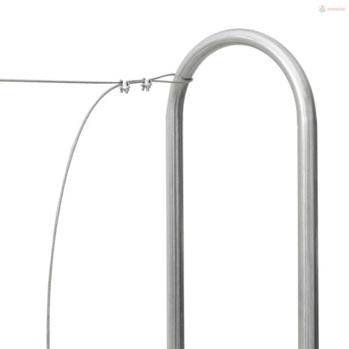 Horganyzott acél tűzifatároló 200x25x150 cm