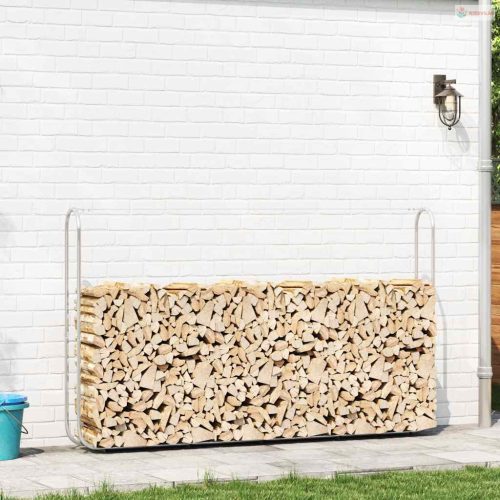 Horganyzott acél tűzifatároló 250x25x150 cm